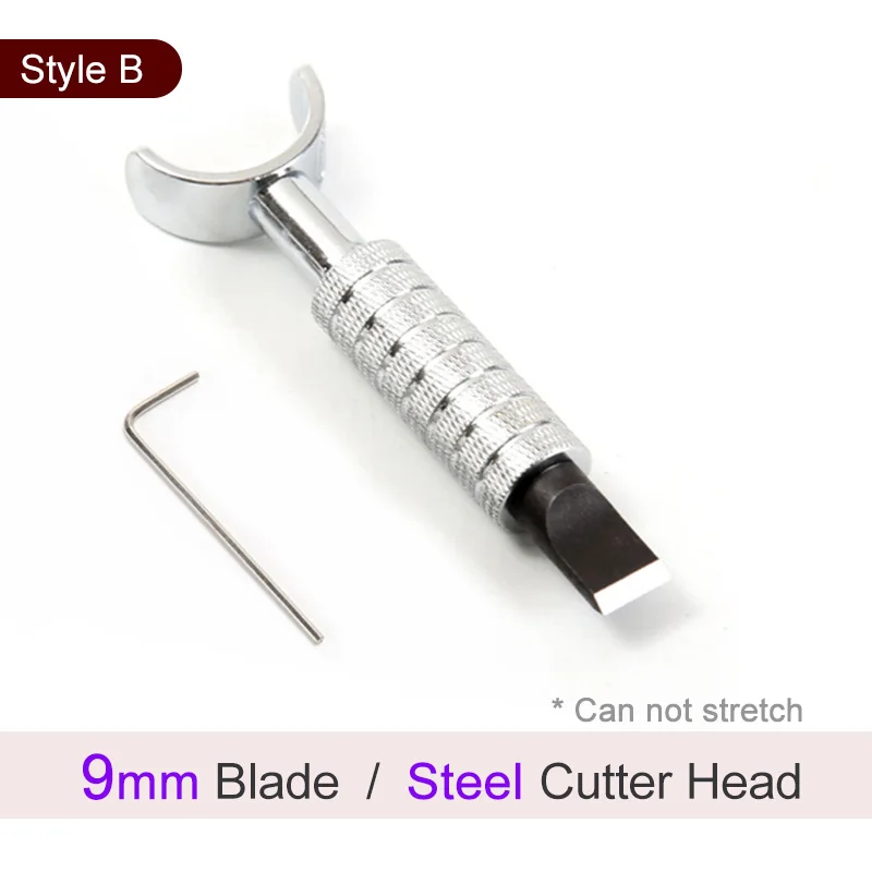 Выдвижной кожаный ручной нож для резьбы, вращающаяся режущая головка, вращающаяся керамическая стальная скульптура, Enchase печать, DIY Инструменты для воловьей кожи - Цвет: Style B 9mm Steel