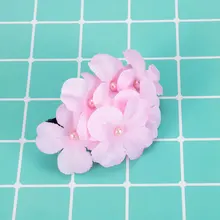 1 шт изящное, на ткань цветок шпилька для свадьбы DIY головной убор заколка для волос женские аксессуары для волос вечерние пляжные флокированные клипсы