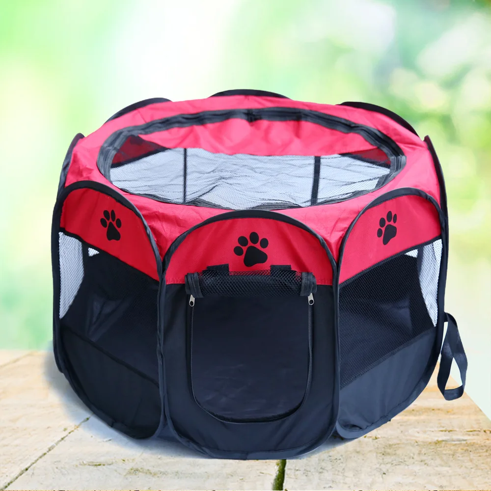 4 Colors Portable Folding Pet Tent Playpen Dog Cat Fence Puppy Kennel
