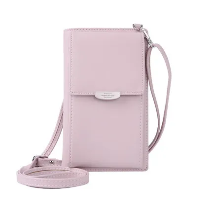 pink Новинка, Женский кошелек на каждый день, брендовый кошелек для мобильного телефона, большие держатели для карт, кошелек, сумочка, клатч, сумка на ремне через плечо - Цвет: pink