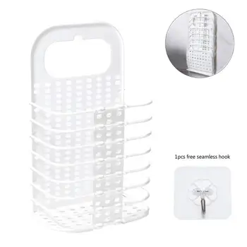 

2pcs Suction Cup Hanging Hamper, Dirty Clothes Storage Basket, Plastic Storage Basket Laundry Basket Laundry Sundries Basket