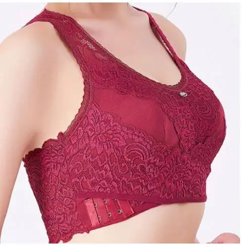 Корректор осанки лифтинг бюстгальтер тонкого размера плюс Bralette новые кружевные бюстгальтеры для женщин нижнее белье Глубокий v-образный вырез классический бюстгальтер для сна подарок