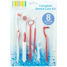 8 шт. зубная щетка для ухода за зубами набор зубных нитей пятен язык выбирает зубы Denti clean Прямая поставка