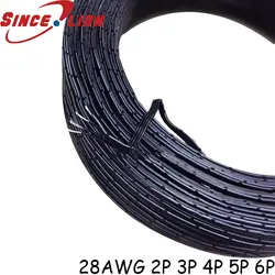 28AWG силиконовый кабель 2 P 3 P 4 P 5 P 6 P силовой кабель многожильный кабель высокая температура параллельный провод ультра-softTest Line 5 м