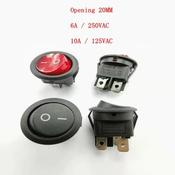 

Opening 20MM red with lights 2 files 4 feet 2 files four feet 6A ship type rocker power supply circular switch