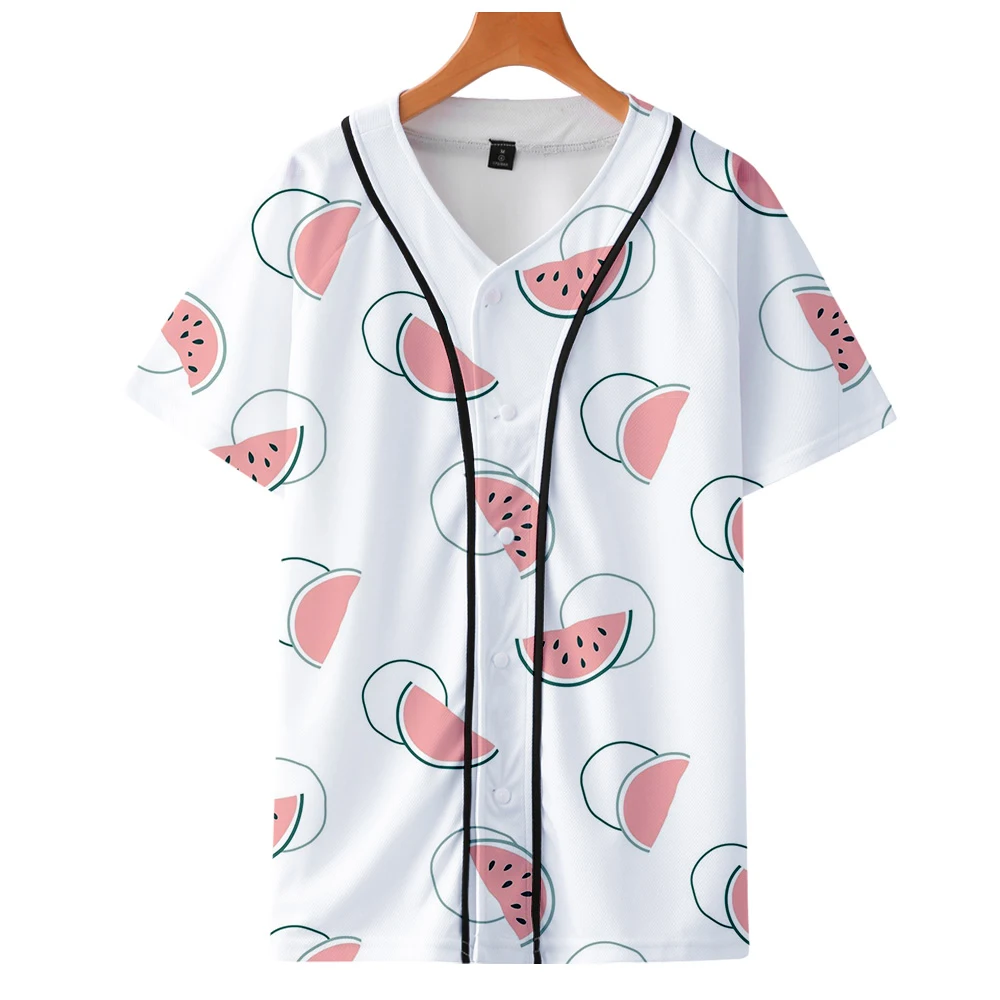 

2019 3D fruit harajuku Casual baseball t-shirt Women/Men summer 2019 Hot Sale Short Sleeve baseball t-shirts Plus Size 4XL