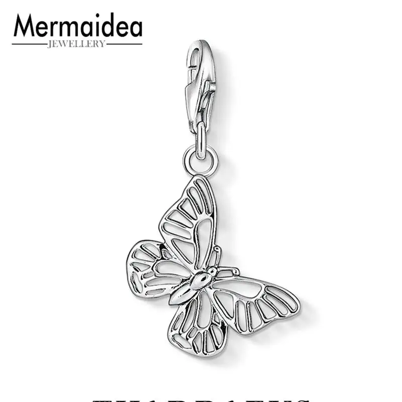 

Wholesale New Fashion Women's Jewelry Butterfly Pendant Charm Fit Bracelet Necklace Chain 925 Sterling Silver Lovely Jewelry