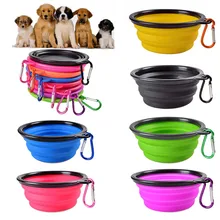 Hund Schüssel Faltbare Eco Firendly Silikon Haustier Hund Katze Lebensmittel Wasser Feeder Travel Tragbare Fütterung Schalen Welpen Doggy Lebensmittel Container