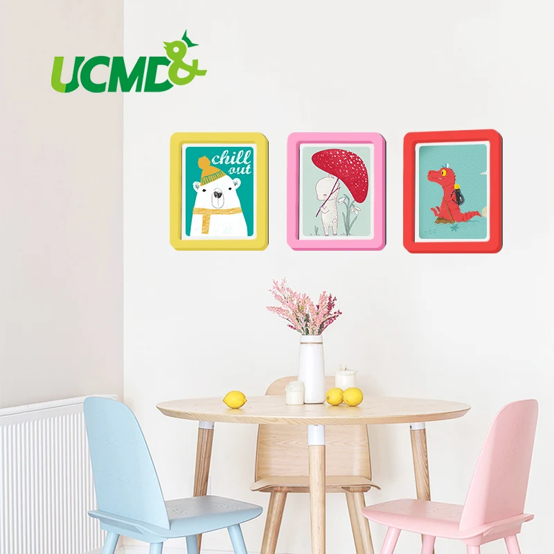 

Colorful Magnetic Picture Frames Photo Fridge Magnets Photo frame Refrigerator Magnetic Photo Frames Wall Decor with EVA Surface
