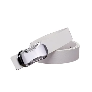 

Men Car Styling Buckle Belts Smooth Buckle Leathe Belts Male Apparel Accessories Solid Black Business High Quality