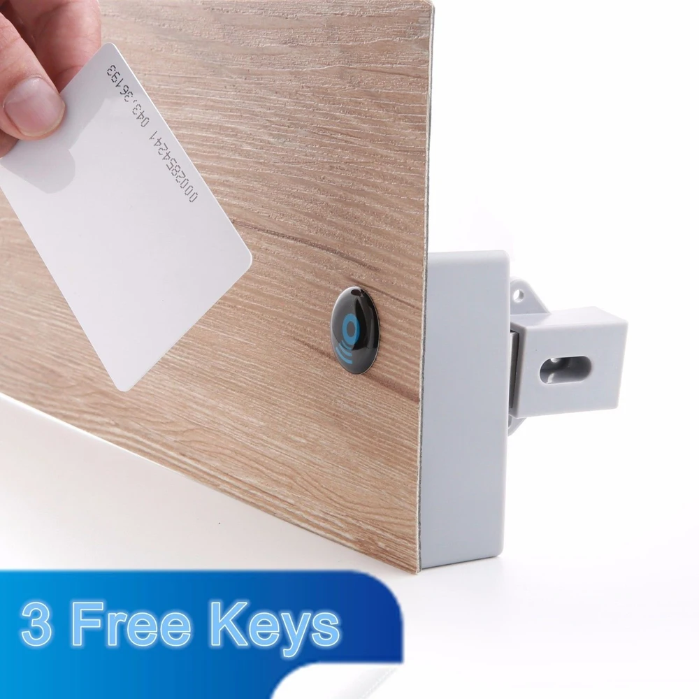 

Battery RFID IC Card Sensor Cabinet Drawer Smart Lock DIY Invisible Hidden Digital Lock without Perforate Hole Intelligent