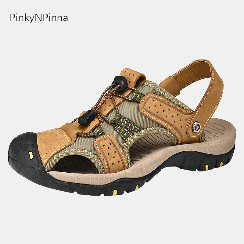 2019 new summer beach sandals male genuine cow leather patchwork slip on closed toe cross tied sewing casual gladiator shoes men 2019 new summer beach sandals male genuine cow leather patchwork slip on closed toe cross tied sewing casual gladiator shoes men