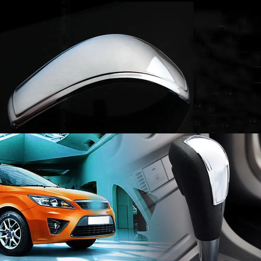 

Auto Car Styling Chrome Automatic Gear Head Decoration Sticker Shift Knob Fit For Ford Focus 2 2005-2014 Interior Accessories