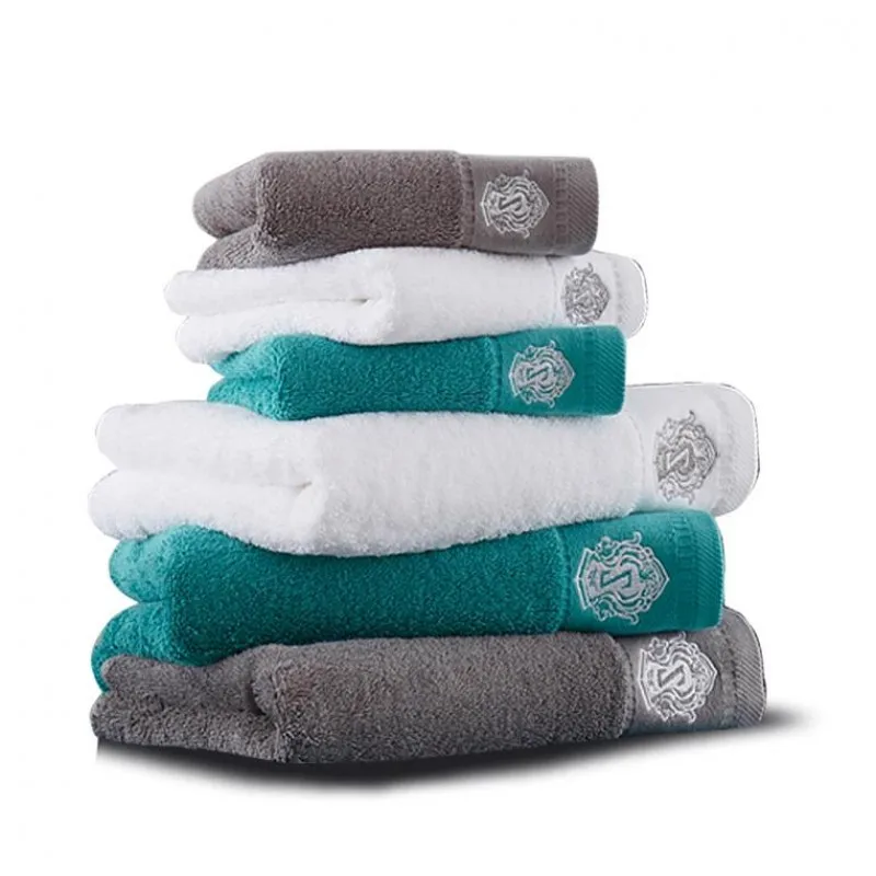 

Hotel cotton towel set household white large bath towel face towel does not lint strong water absorption 160*80cm about 800g