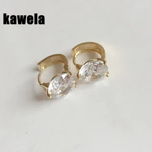 Медный материал акорит камень 2 цвета серьги