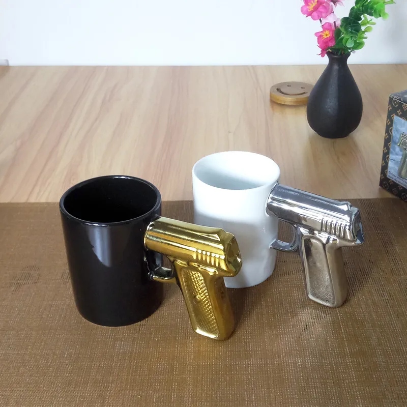 

1Pcs creative pistol ceramic cup student breakfast cup coffee cup home office drinking utensils unique gift 5ZDZ428