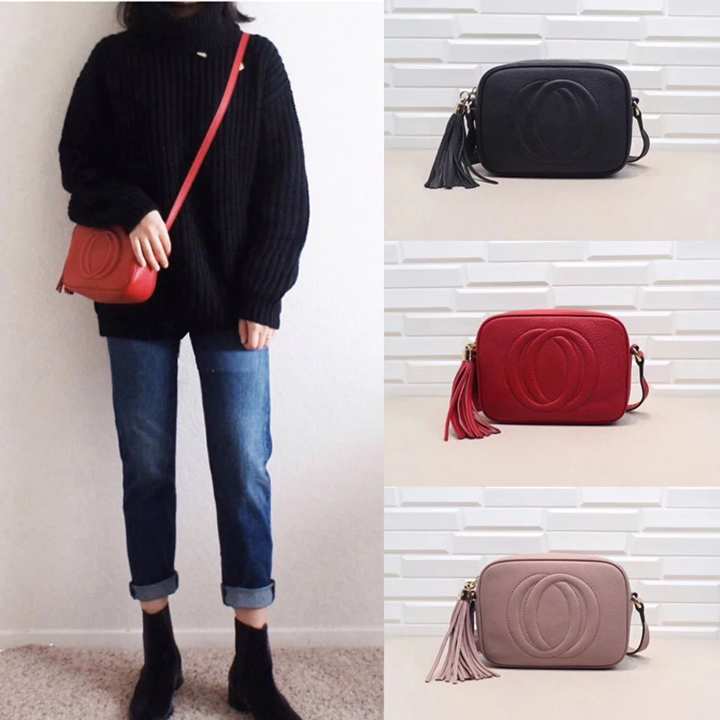 

Luxury Women Top quality A real genuine Leather handbag Lady shoulder designer Camera Case Crossbody bag