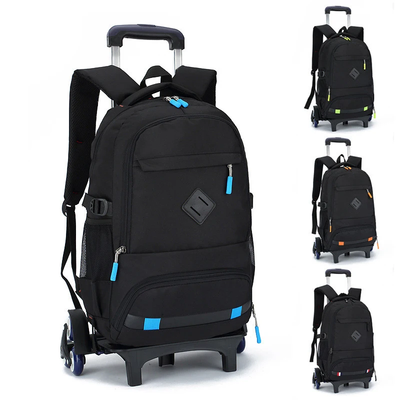 

2/6 Wheels Removable Wheeled Backpack Children School Bags Kids boys girls Trolley Schoolbag Rolling Luggage Book Bags Mochila