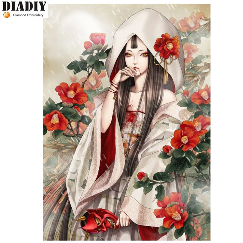 Художник Wang Xiao. Гейша фэнтези кимоно. Аниме девушка китаянка. Китаянка аниме арт