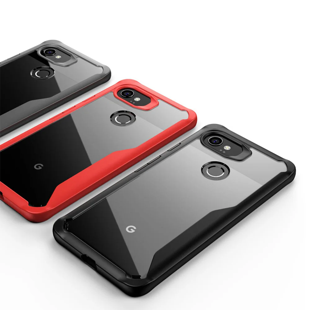 BEXFLOVE حالة لجوجل بكسل 2XL حالة تغطية ل جوجل بكسل 2 حالة شفافة الهجين لينة غطاء أحمر بكسل 2 XL 2XL حالة