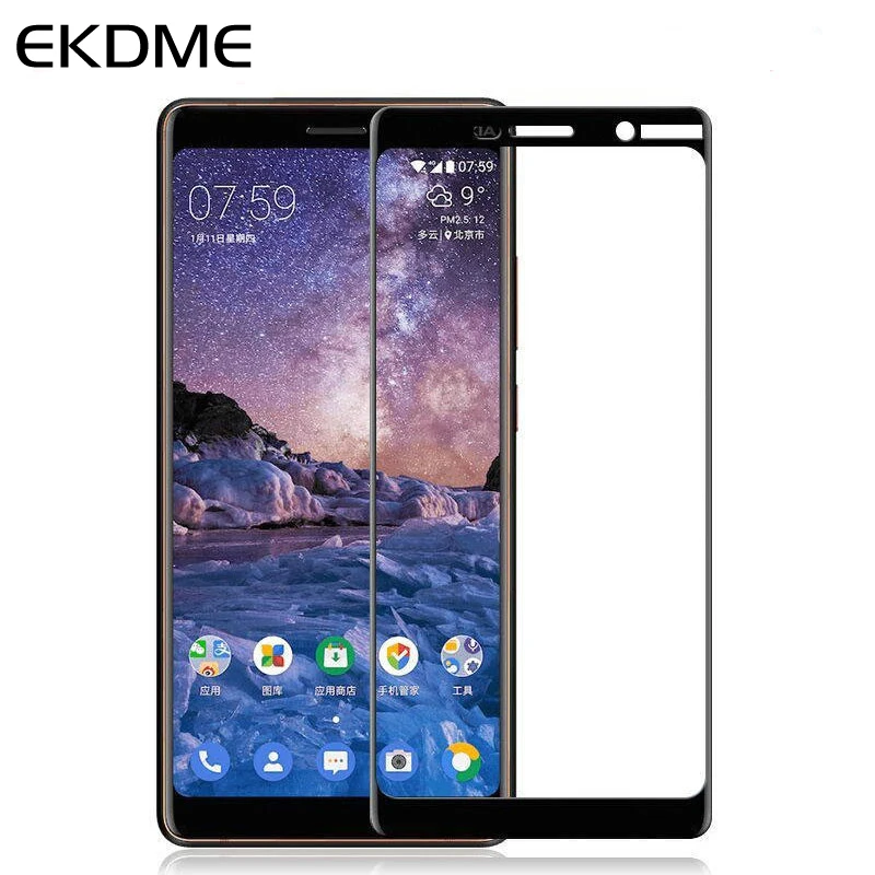 

Full Screen Protective Tempered Glass For Nokia 5 6 7 8 3 X6 Screen Protector For Nokia 2 3 5 6 2018 X5 7 Plus Protector Film