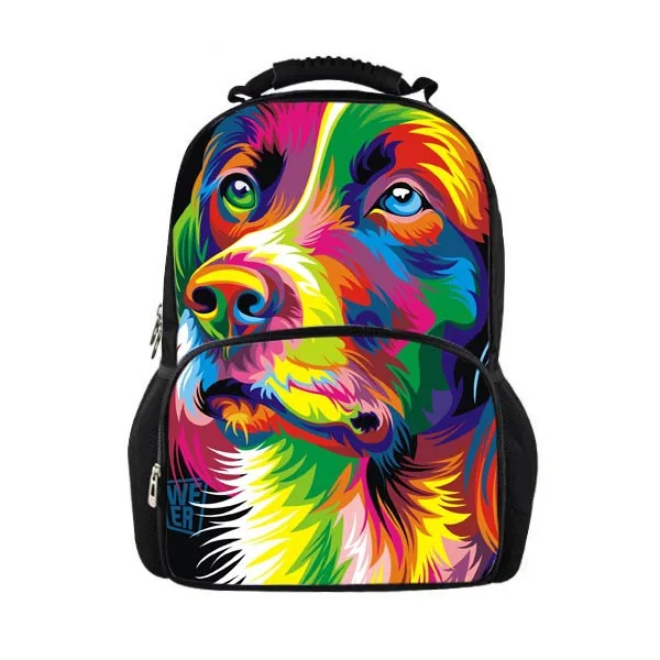 

FORUDESIGNS 3D Animal Kids Backpack Dog Zoo Students Children Men's School Backpack Travel Backpack For Boys Mochila Feminina