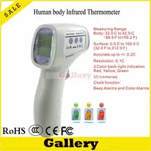 Метеостанция Крытый Инфракрасный термометр цифровой инфракрасный термометр тело человека Htd8808 ЖК-дисплей Метеостанция Abs