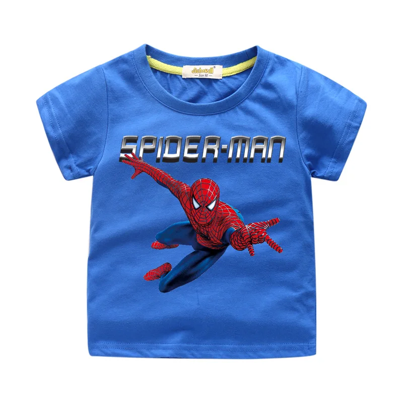 1-11Y Kids Spiderman T-shirts Children Cartoon 3D Hero Print Tshirts Clothing Boy Girls Summer Cotton Short Sleeve Tee Top WJ208 (3)