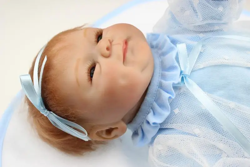 

18" 45cm High Quality Silicone Reborn Babies Cute Silicone lifelike baby doll reborn baby girl doll