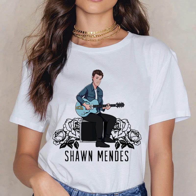 Новинка, Shawn Mendes, 90 s, Ullzang, женские футболки, Harajuku, модная футболка, рисунок, забавный, мультяшный принт, футболка, летний топ, футболки для женщин - Цвет: 3254