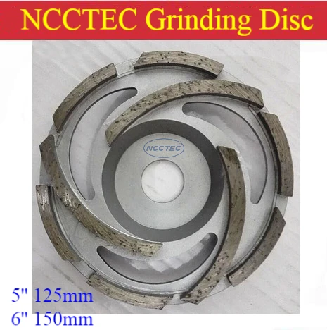5'' 6'' Diamond grinding cup wheels 125mm 150mm Concrete grinding discs silver welding 3 long segments and 6 short segments