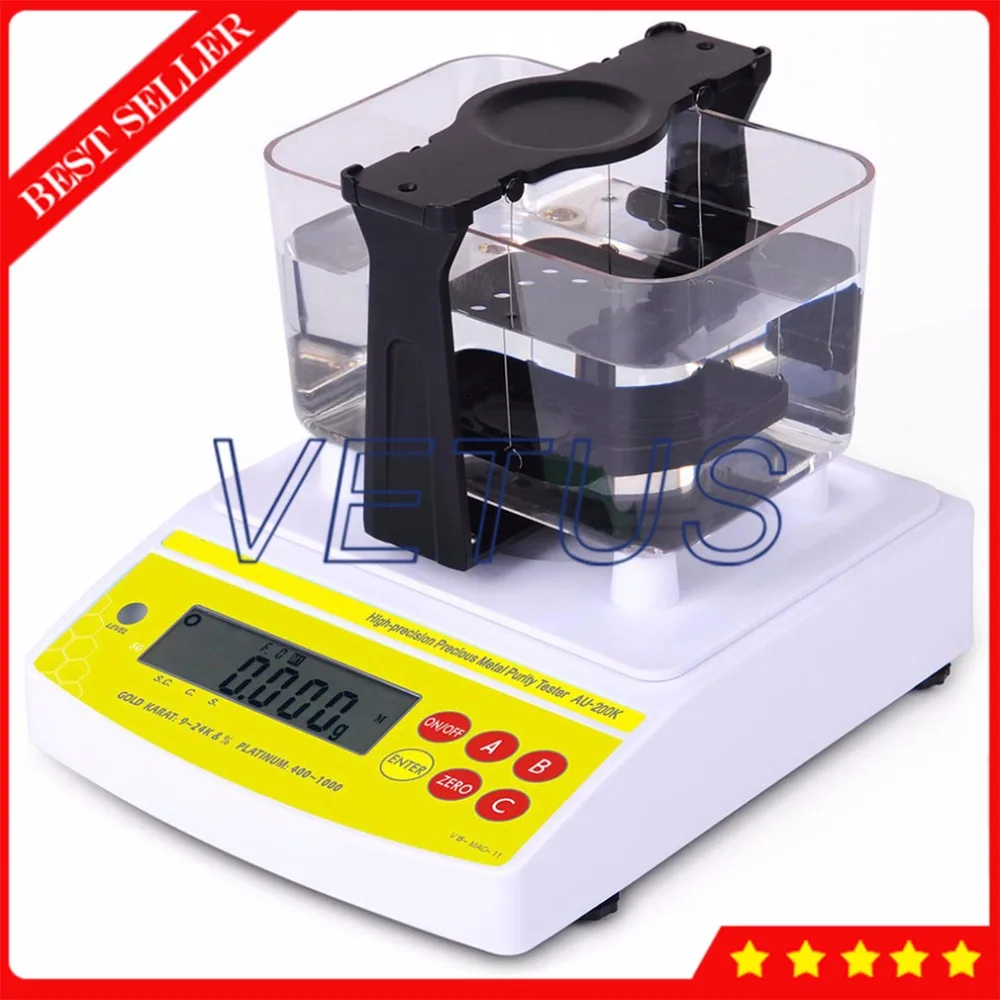 AU 200K Digital Gold Density Meter Gold Carat Testing Machine with