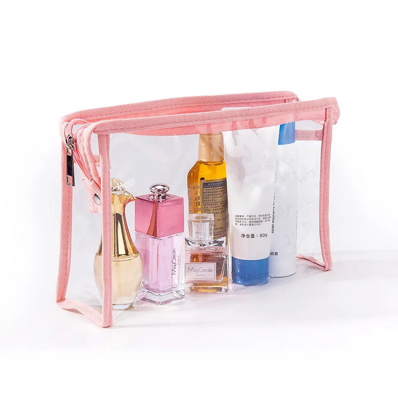Three-piece Women's Cosmetics Storage Bag Set Waterproof Transparent PVC Wash Bag Three-piece Women's Cosmetics Storage Bag Set Waterproof Transparent PVC Wash Bag
