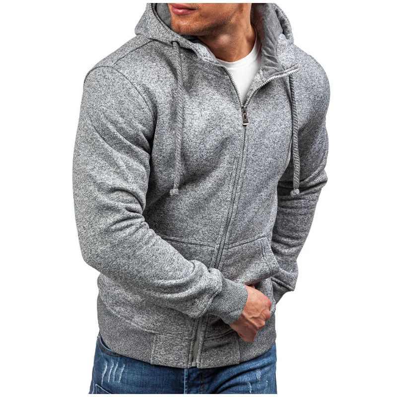 Толстовки для мужчин 2018 Sudaderas Hombre хип хоп s Брендовые однотонные на молнии свитер