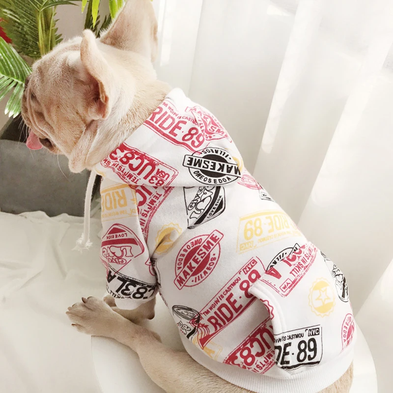 

Parent-child Coat Pet Dog Winter Clothes for Small Dogs French Bulldog Hoodies Fashion Printing Warm Clothing for Pug Chihuahua