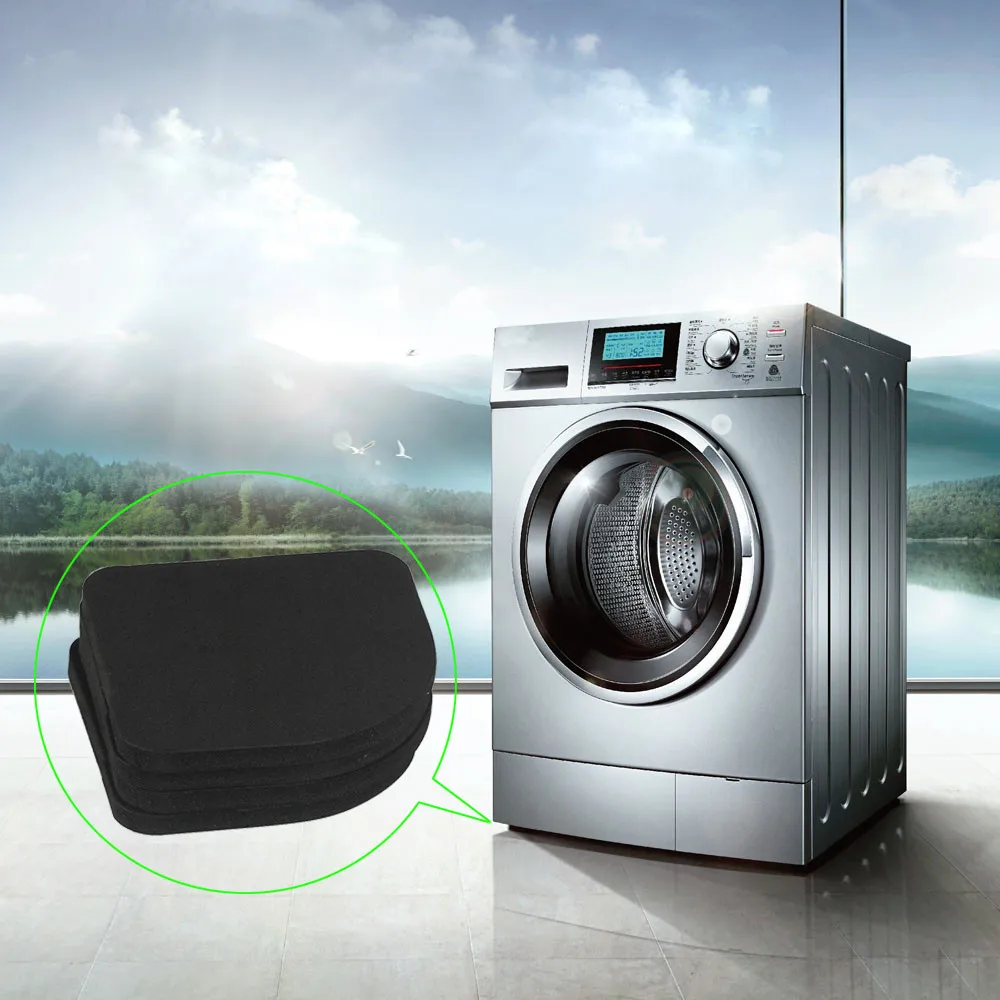 

4 Pcs Washing Machine Shockproof Pad Mute Cotton Refrigerator Anti Slip Mat Noise reduction shock absorbing vibration