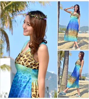 

Woman Long Beach Sleeveless Chiffon New Style Maxi Dress