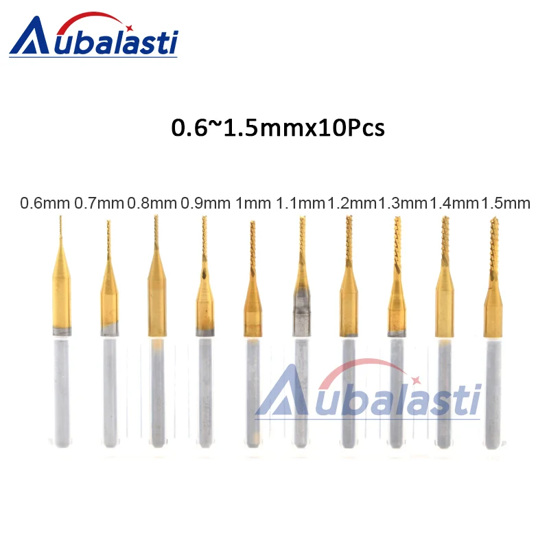 3,175 мм Карбид PCB Концевая фреза инструменты фрезерный станок с ЧПУ мини-режущие биты фрезерный комплект для резки и фрезерный станок с ЧПУ - Длина режущей кромки: 0.6mm-1.5mm