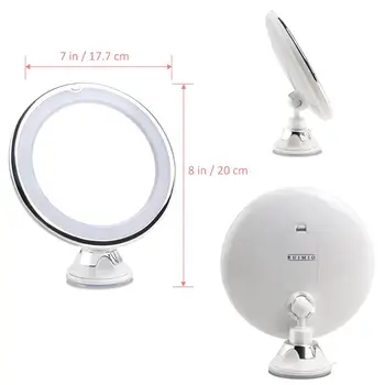 

1pc 7 Inch 7x Magnification Makeup Mirrors Adjustable LED Makeup Mirror Bathroom Vanity Mirrors With Suction Cup US Delivery