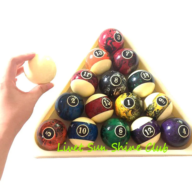 xmlivet Original Taiwan 57.2mm Billiards Pool Balls High quality Phenolic Resin Elephant balls Complete Set of Balls 2 1/4 inch