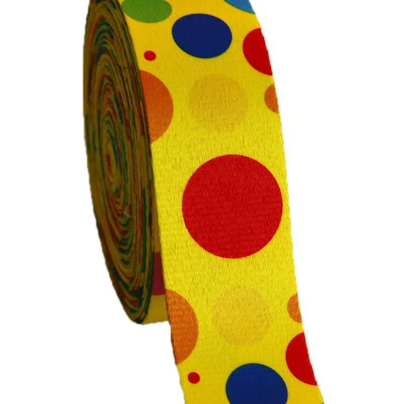 

Circle Round pattern multi-color 2" printed webbing polyester strap for bag strap hot sale 50mm wide