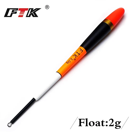 FTK поплавок для рыбалки 2 г-4 г, длина поплавок 14-15,5 см, разные цвета для ловли карпа, баргузинская ель, 10 шт./лот - Цвет: 2G