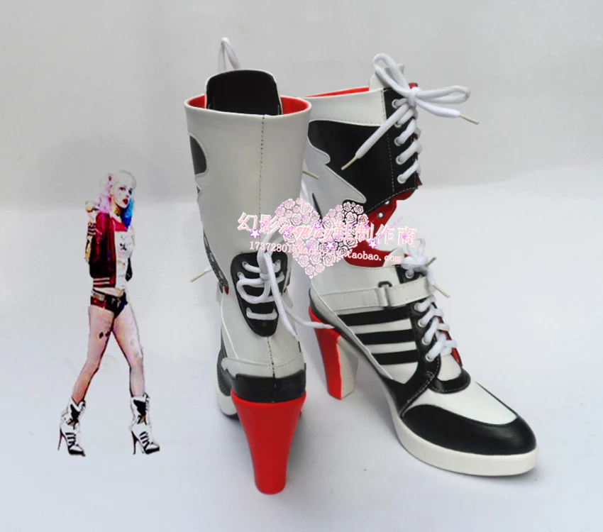Anime Suicide Squad Harley Quinn anime Canvas Shoes women Boots Cosplay shoes