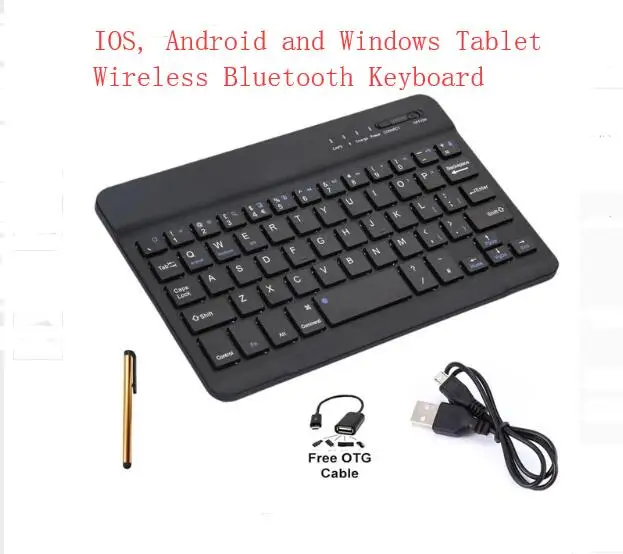 Для планшета ноутбук телефон Универсальный " 8 дюймов 10 дюймов беспроводная мышь Беспроводная Bluetooth клавиатура чехол Поддержка IOS Android системы - Цвет: 10 inch Keyboard