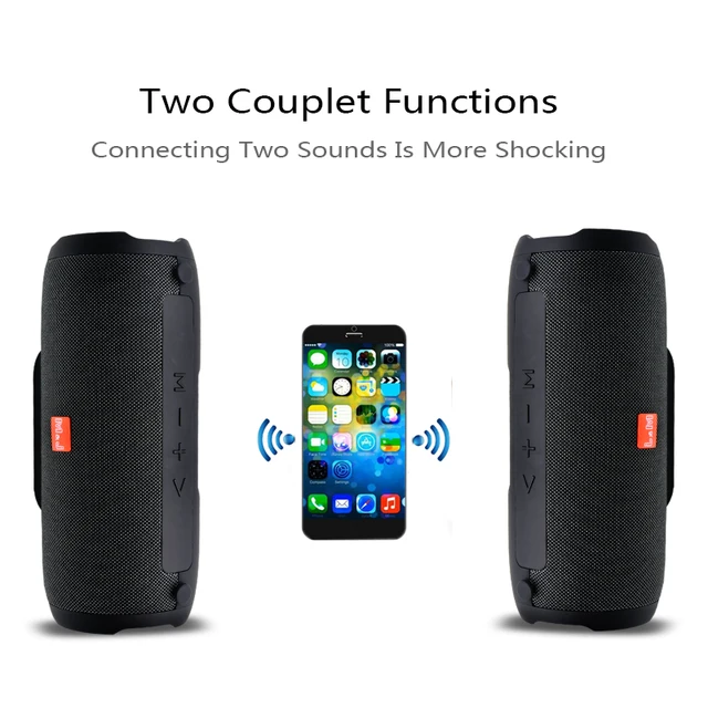 M&J Portable wireless Bluetooth Speaker Stereo big power 10W system TF FM Radio Music Subwoofer Column Speakers for Computer -
