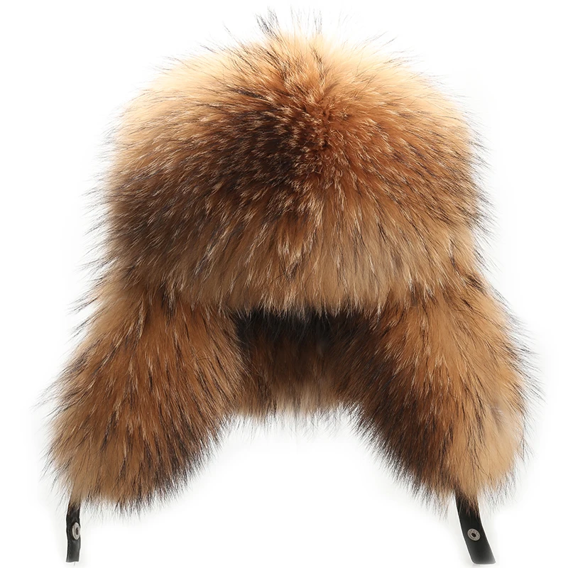 Russian leather bomber leather hat men 