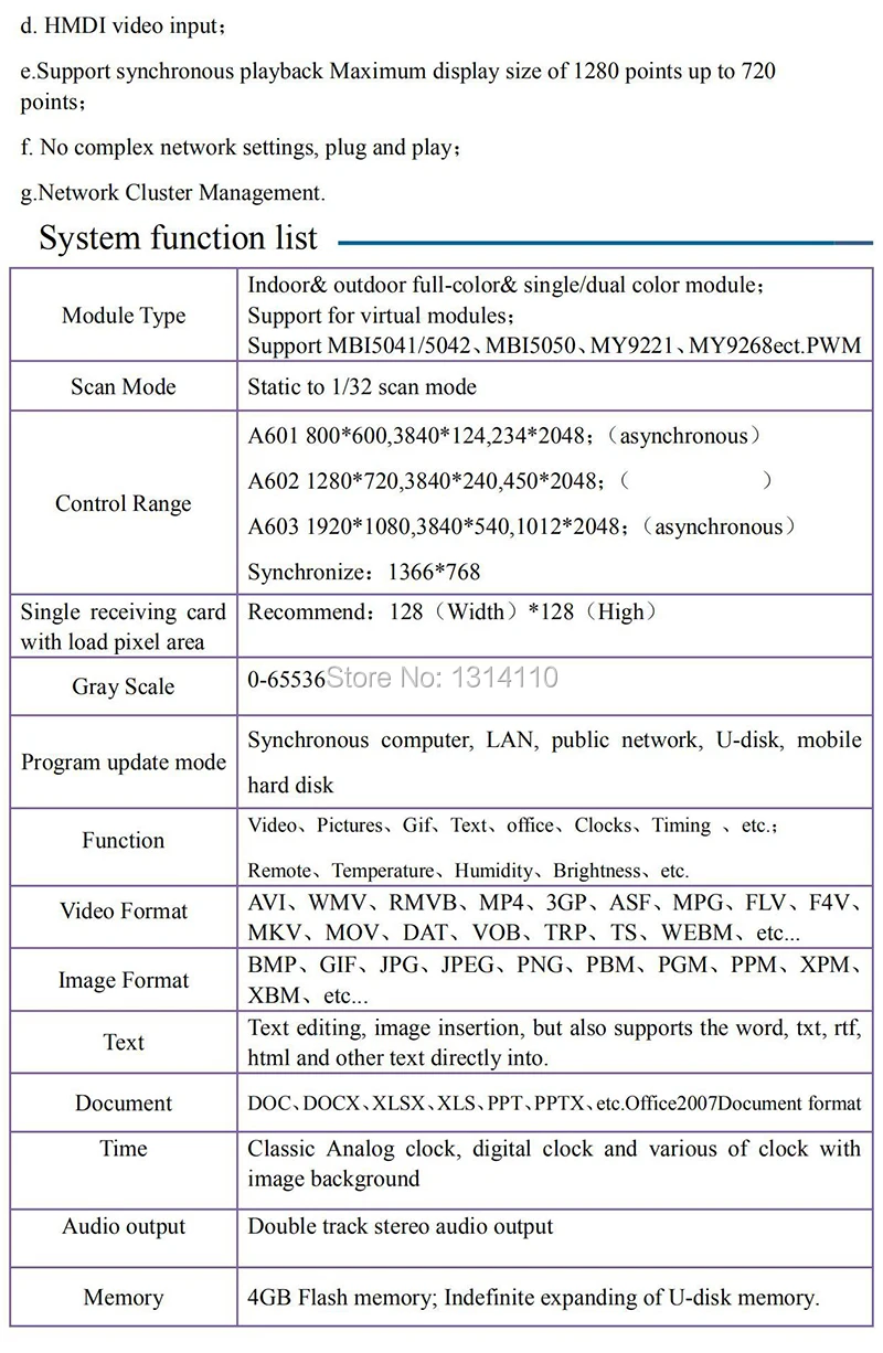 Светодиодный управления светодиодным дисплеем, HD-A603 Syn-Asyn dual-mode HD телеприставка