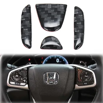 

Car Steering Wheel Center Logo Emblem Trim Carbon Fiber Sticker for Honda Civic Accord CRV