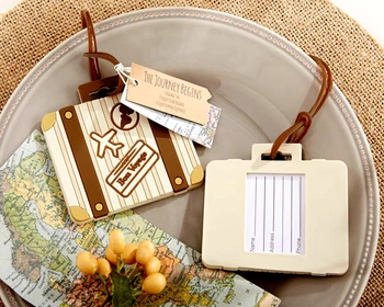 

Factory Fast Delivery "Let The Journey Begin" Vintage Suitcase Luggage Tag Travel Cards Boarding Passes Wedding Favors Wholesale