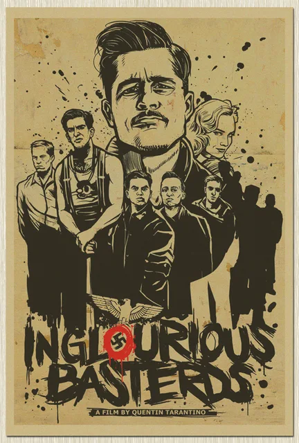home decor vintage paper poster inglourious basterds classic old